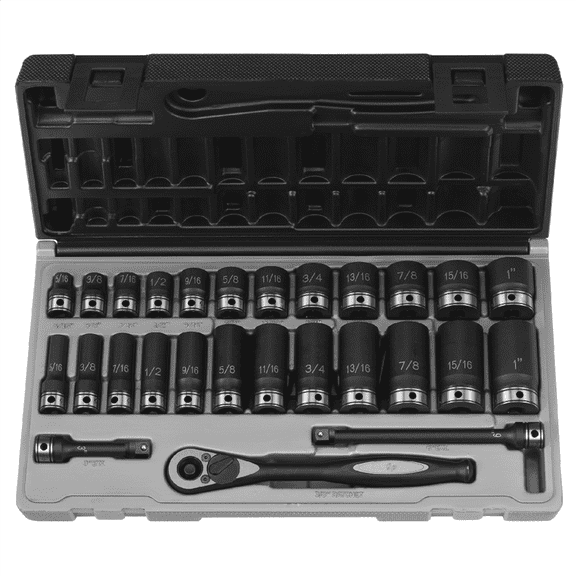 Grey Pneumatic 3/8" Drive 27 Piece Fractional Std & Deep Duo-Socket Set - 6 Point