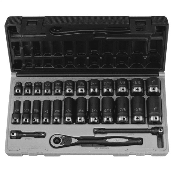 Grey Pneumatic 3/8" Drive 27 Piece Fractional Std & Deep Duo-Socket Set - 6 Point
