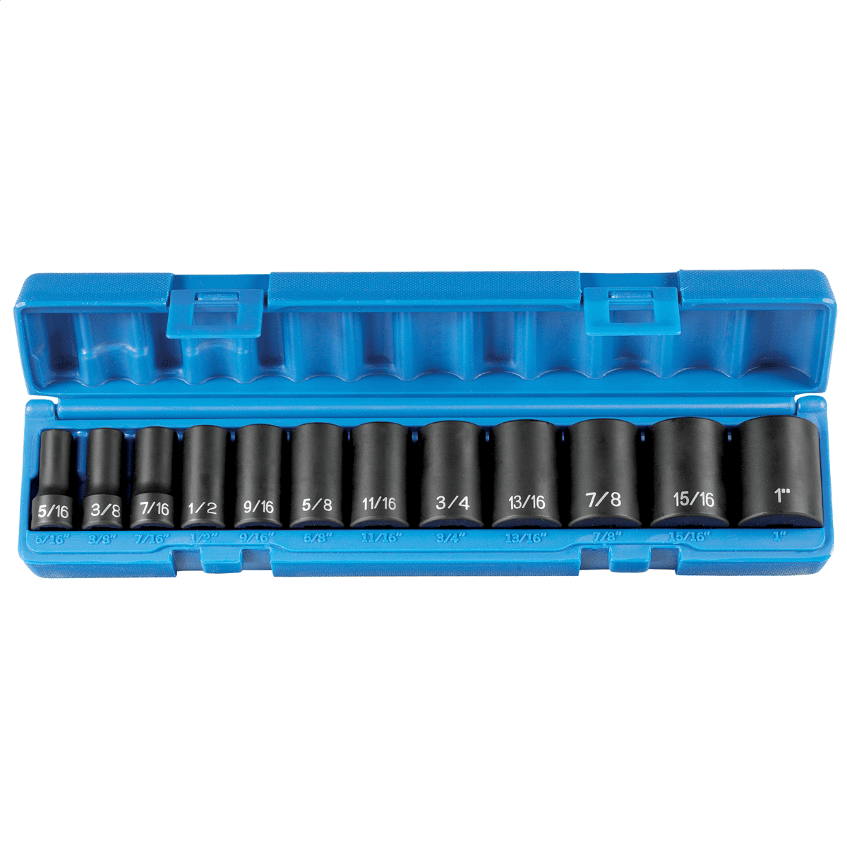 12-Piece Black Chrome-Molybdenum 3/8" Drive Socket Set