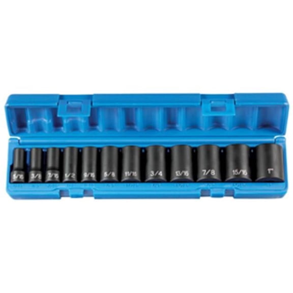 Grey Pneumatic  .38 In. Drive 12 Piece Semi-Deep Set