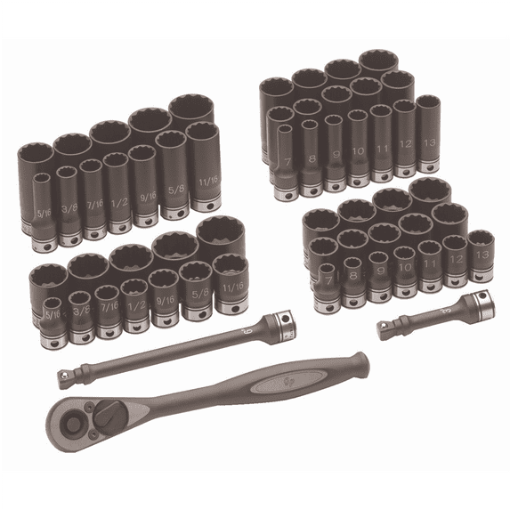 Grey Pneumatic 81259CRD 3/8" Dr. Duo-Socket 59-Piece Set