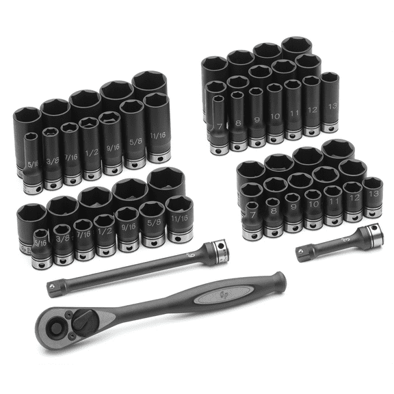 Grey Pneumatic 81659CRD 3/8" Fractional & Metric Duo-Socket 59-Piece Set