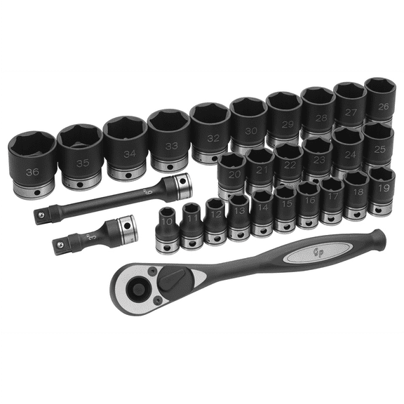 Grey Pneumatic 82629M 1/2" Dr. 29pc Metric Duo-Socket Set - 6 Pt