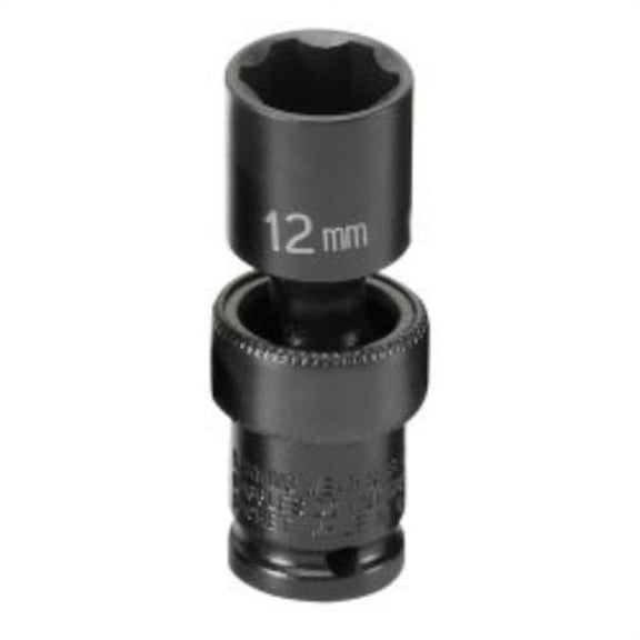 Grey Pneumatic 912UMS 1/4" Surface Drive x 12mm Standard Universal Socket GRY-912UMS