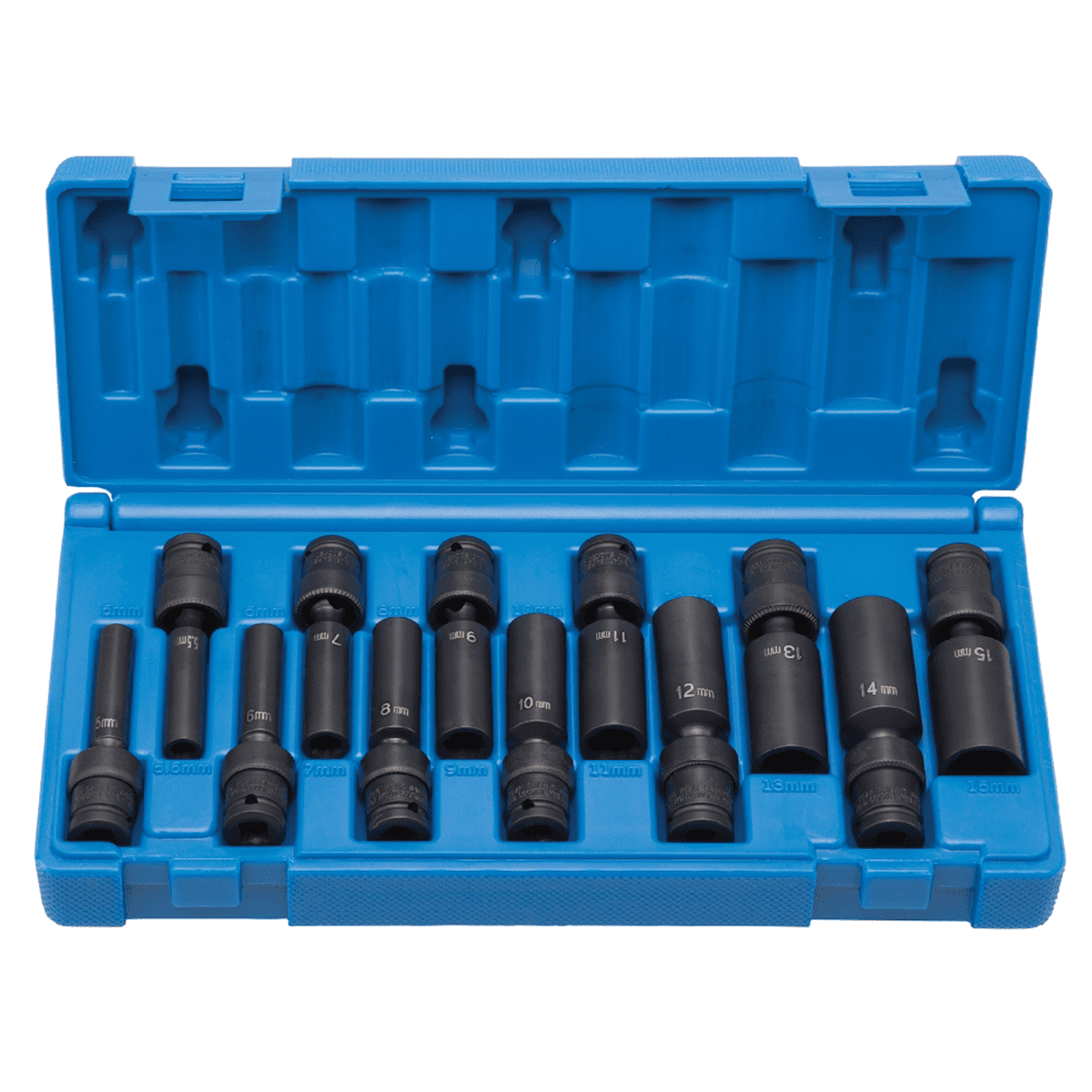 Grey Pneumatic 9712UMD 1 4 Inch Deep Universal Metric Socket Set 5mm To 15mm