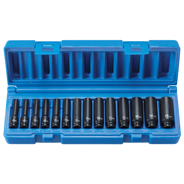 Grey Pneumatic 1430MRD 1/2 Inch Drive Metric Impact Socket Set – 30 Piece (Standard & Deep)