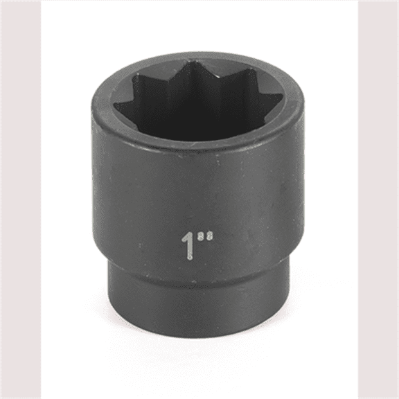 Grey Pneumatic 1/2" Drive x 1" Standard - 8 Point Socket