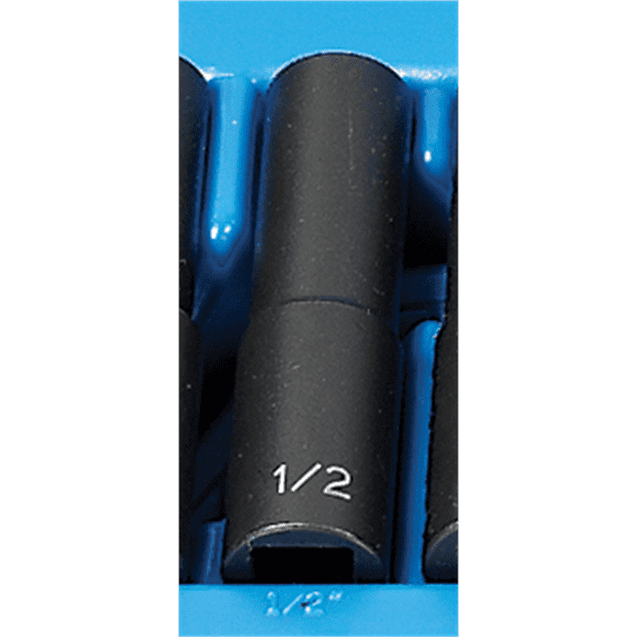 Grey Pneumatic 1/2" Drive x 1/2" Deep - 12 Point Socket