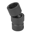 thumbnail image 1 of Grey Pneumatic 1/2" Drive x 10mm Standard Universal Socket 6 Point - Black, 1 of 2