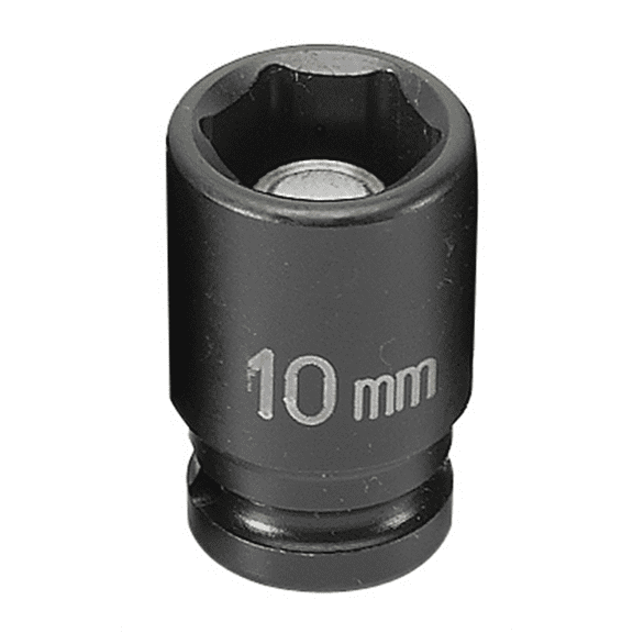Grey Pneumatic 1/4" Drive x 10mm Magnetic Standard Socket