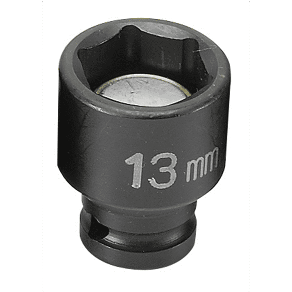 Grey Pneumatic 1/4" Drive x 13mm Magnetic Standard Socket