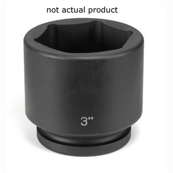 Grey Pneumatic 1" Drive x 2-1/2" Standard Socket