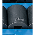 thumbnail image 1 of Grey Pneumatic 1/2" Drive x 24mm Standard Socket, 1 of 2