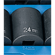 Grey Pneumatic 1/2" Drive x 24mm Standard Socket