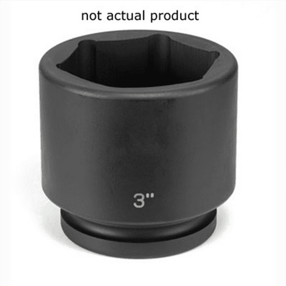 Grey Pneumatic 4112R 1 in. Drive 3-1/2 in. 6-Point SAE Standard Impact Socket