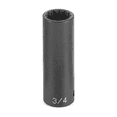 thumbnail image 1 of Grey Pneumatic 1/2" Drive x 3/4" Deep - 12 Point Socket, 1 of 2