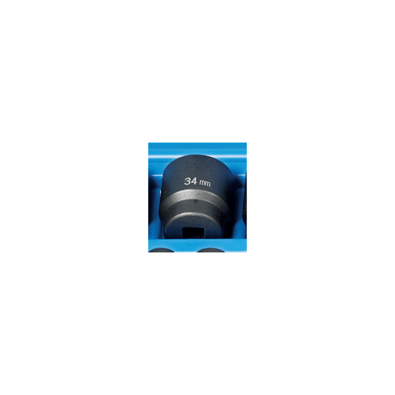 Grey Pneumatic 1/2" Drive x 34mm Standard - 12 Point Socket