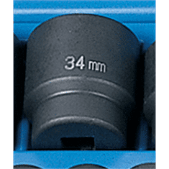 Grey Pneumatic 1/2" Drive x 34mm Standard Socket