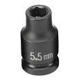 thumbnail image 1 of Grey Pneumatic 1/4" Drive x 5.5mm Magnetic Standard Socket, 1 of 2