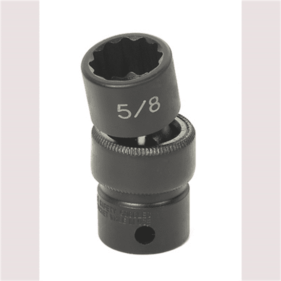Grey Pneumatic 3/8" Drive x 5/8" Standard Universal- 12 Point Socket - Black