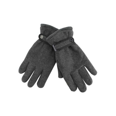 Grey Polar Fleece Men's Thermal Insulated Gloves