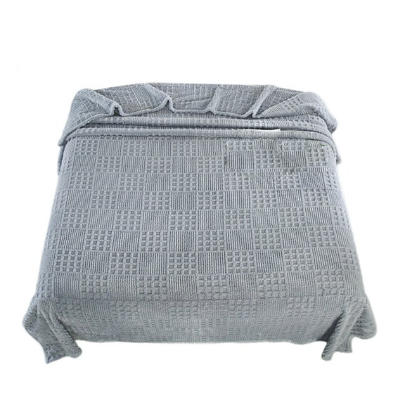 Grey Polyester Fleece Throw Blanket For Sofa Couch Office Home Soft And Warm 27.56X39.37 Inch