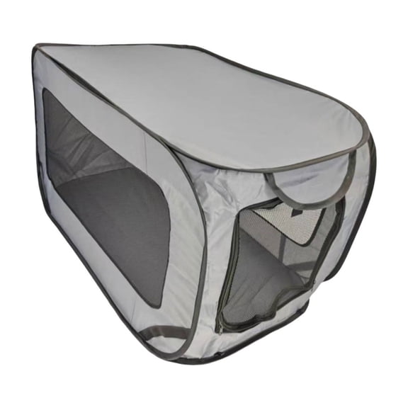 Grey Portable Soft Sided Pet Playpen For Dogs Cats Foldable Crate For Travel