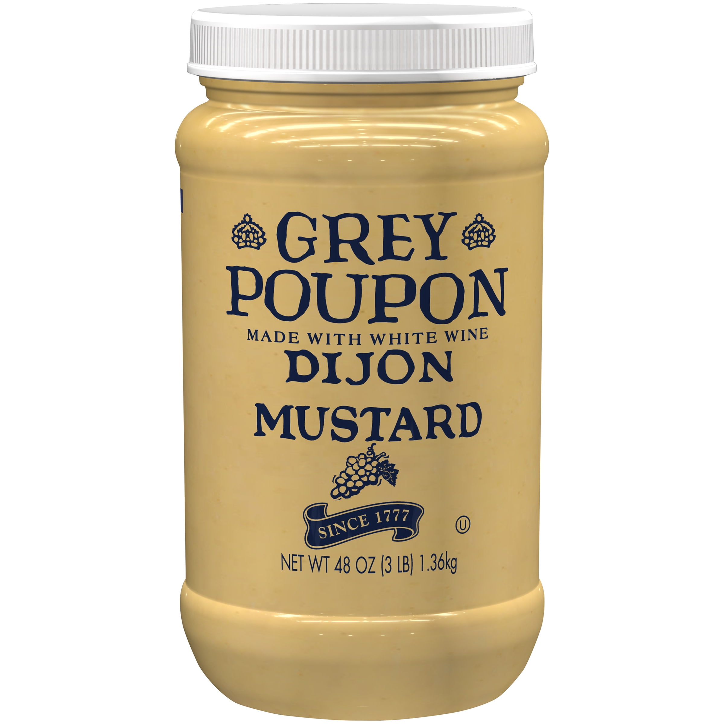 Grey Poupon Smooth French Dijon Mustard, Low Calorie, 48.0 oz Jar