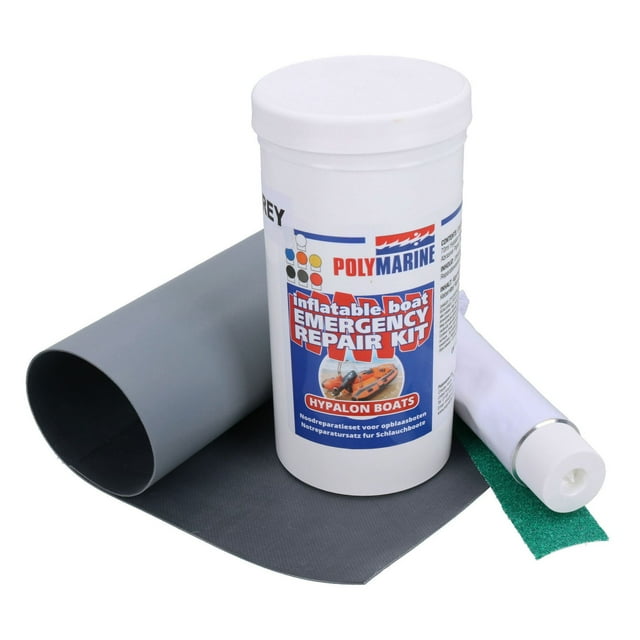 Grey Puncture Tear Repair Kit Hypalon Dinghy Rib Inflatable Boat Buoy