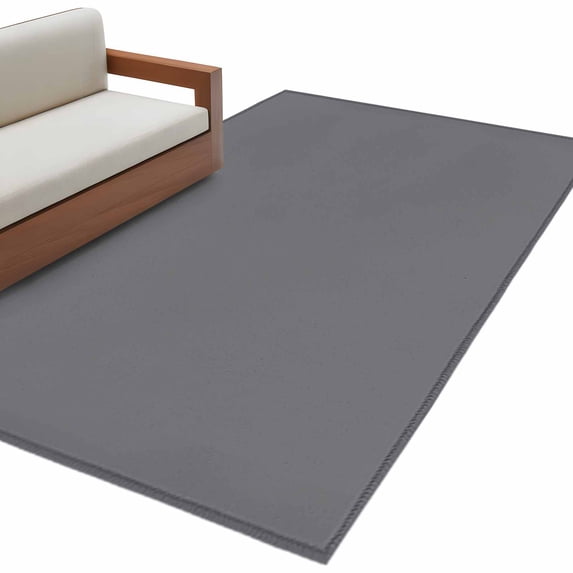 Grey Pure Color Area Rugs Collection 4'x6', Aesthetics Contemporary Luxury Non Slip Indoor Rectangle Throw Runner Rug Floor Mat Carpet for Living Room Dining Table Bedroom Nursery