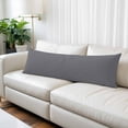 thumbnail image 1 of Grey Pure Color Body Pillow Covers 20"x60", Aesthetics Contemporary Luxury Soft Brushed Microfiber Breathable Throw Pillow Covers, Pillowcase with Zipper for Couch Sofa Bedroom Living Room, 1 of 9