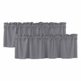 thumbnail image 1 of Grey Pure Color Curtain Valances for Windows, Kitchen Valance Window Treatments Panel 2 Pack, Aesthetics Contemporary Luxury Rod Pocket Short Curtains for Bathroom Bedroom 54 x 18 Inch, 1 of 8