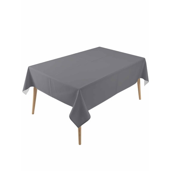Grey Pure Color Table Cloth, Waterproof Tablecloth for Rectangle Tables, Aesthetics Contemporary Luxury Reusable Washable Fabric Table Cover for Restaurant Kitchen Dining Tables 60"x120"