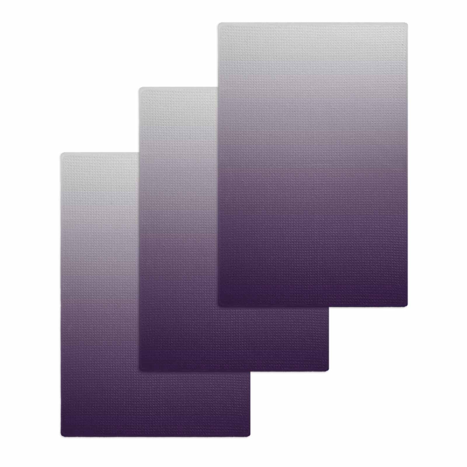 Grey Purple Hand Towels Set,Waffle Weave Kitchen Towels 3 Pieces,Microfiber Hair Face Bath Tea Towel Absorbent Quick Drying Cleaning Dish Cloths,Gradient Ombre Modern Abstract Color Art 15.7"x23.6"