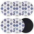 thumbnail image 1 of Grey Purple Moroccan Coasters Set of 6, Absorbent Coasters for Drinks, Retro Bohemia Geometric Pattern Coaster for Desk Coffee Table Protection, Home Decor House Warming Gifts 4", 1 of 8