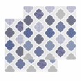 thumbnail image 1 of Grey Purple Moroccan Kitchen Dish Towels for Drying Dishes Set of 2, Retro Bohemia Geometric Pattern Waffle Weave Microfiber Hand Tea Bathroom Towels Quick Dry & Absorbent Towel 12x12, 1 of 7