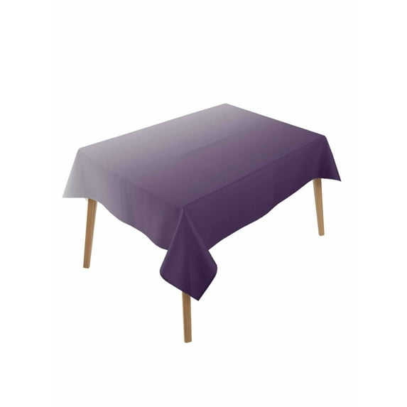 Grey Purple, Rectangle Tablecloth, Gradient Ombre Modern Abstract Color Art Waterproof & StainResistant Tablecloth, Washable Oil-proof Table Cover for Dining/Party/Wedding/Camping/Buffet 60x102 In