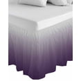 thumbnail image 1 of Grey Purple,Wrap Around Bed Skirts for King Bed 16" Drop,Bed Skirt with Adjustable Elastic Belt Dust Ruffle Bed Valance for Bedroom Hotel Gradient Ombre Modern Abstract Color Art Bed Frame Cover, 1 of 7