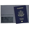 thumbnail image 1 of Grey RFID Blocking Genuine Leather Travel Passport Wallet Holder, 1 of 11