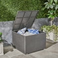 thumbnail image 1 of Grey Rattan Patio Storage | Hold Lightweight Blankets, Act as On - the - spot Table, 1 of 6