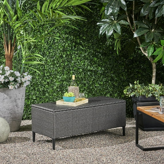 Grey Rattan Storage Unit - Suitable for Patio Use and Quick - drying Pool Toys