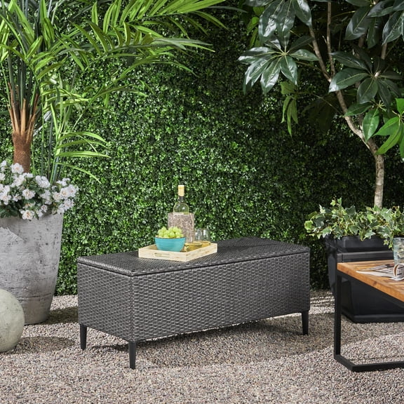 Grey Rattan Storage Unit - Suitable for Patio Use and Quick - drying Pool Toys