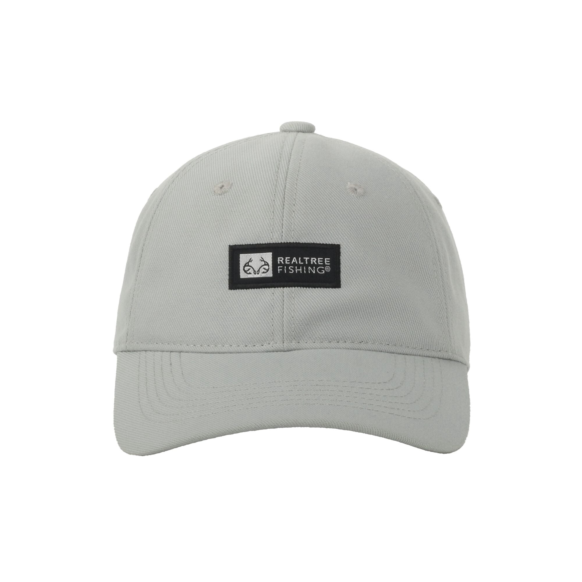 Realtree® Fishing Grey 6-Panel Cap – Unstructured Mesh Back Snapback, One Size