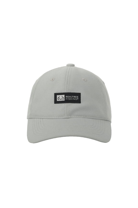 Fishing Grey 6-Panel Cap Unstructured Mesh Back Snapback, One Size