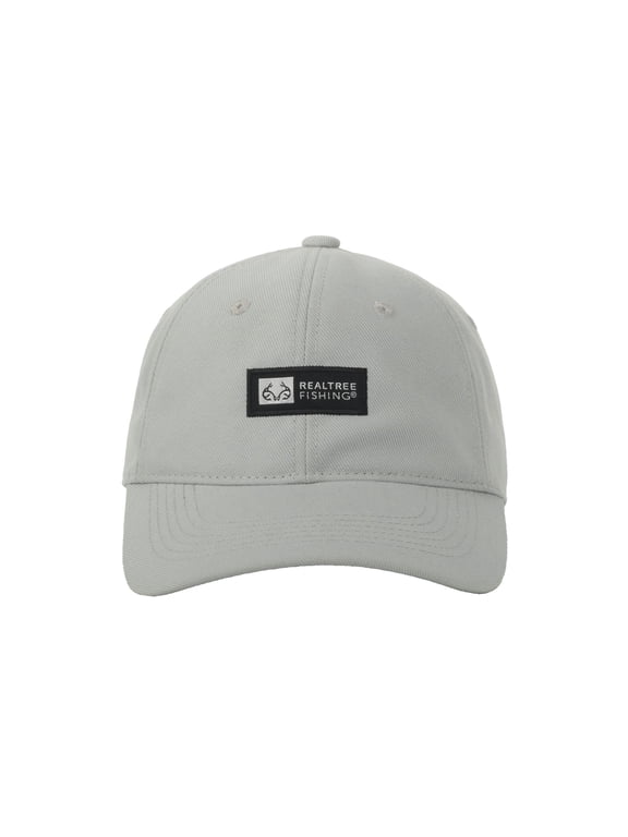 Fishing Grey 6-Panel Cap Unstructured Mesh Back Snapback, One Size