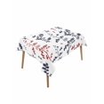 thumbnail image 1 of Grey Red Botanical Table Cloth, Waterproof Tablecloth for Rectangle Tables, Watercolor Spring Floral Summer Leaf Reusable Washable Fabric Table Cover for Restaurant Kitchen Dining Tables 60"x84", 1 of 9
