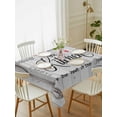 thumbnail image 1 of Grey Retro Art Tablecloth Rectangle Table Cloth 60x84, Waterproof Tablecloth Outdoor Table Cloth, Spoon Fork Vintage Farmhouse Wooden Washable Table Cover for Kitchen Dinning Party, 1 of 8