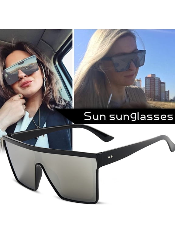 Grey Retro Oval Sunglasses for Women Beach Essentials for Women PC Driving Sun glasses Polarized Lens UV Blocking One Size