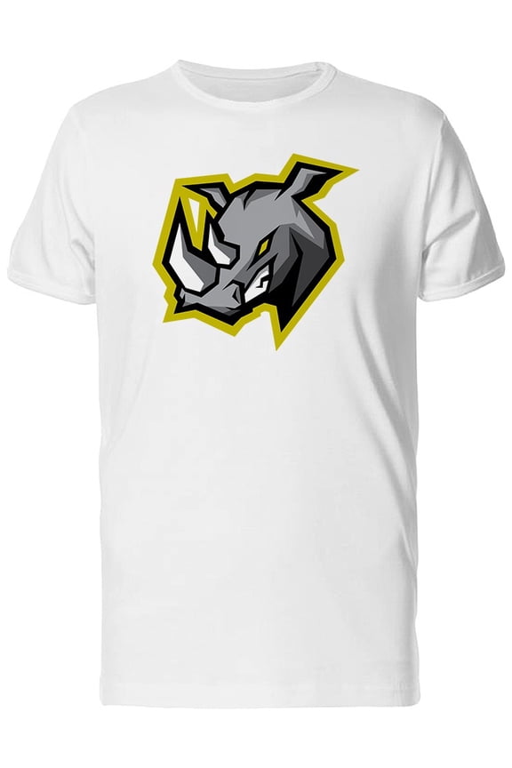 Grey Rhino Mascot T-Shirt Men -Image by Shutterstock, Male Small