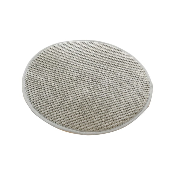 Grey Round Flock Cushion With Memory Foam For Stool And Chair Seating Eleven Point Eight One Inches Diameter
